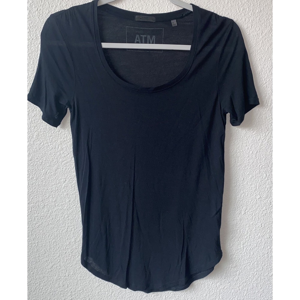 ATM Tee Shirt Sweetheart Modal Black XS Anthony Thomas Melillo Basic Layering